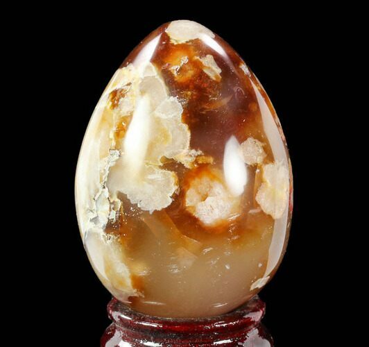 Polished Flower Agate Egg - Madagascar #121765